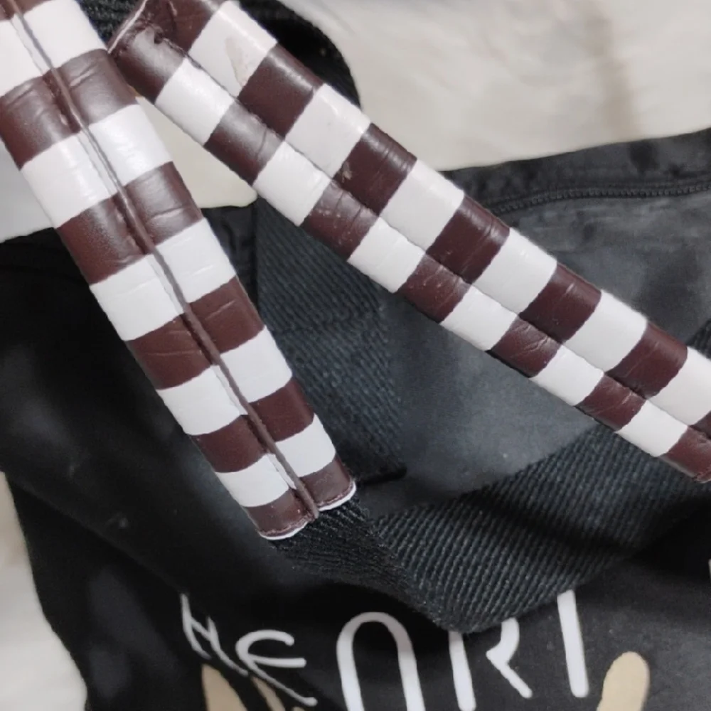 SALE! Henri Bendel Black & Gold Graffiti New York Nylon Like New Tote - Picture 3 of 13